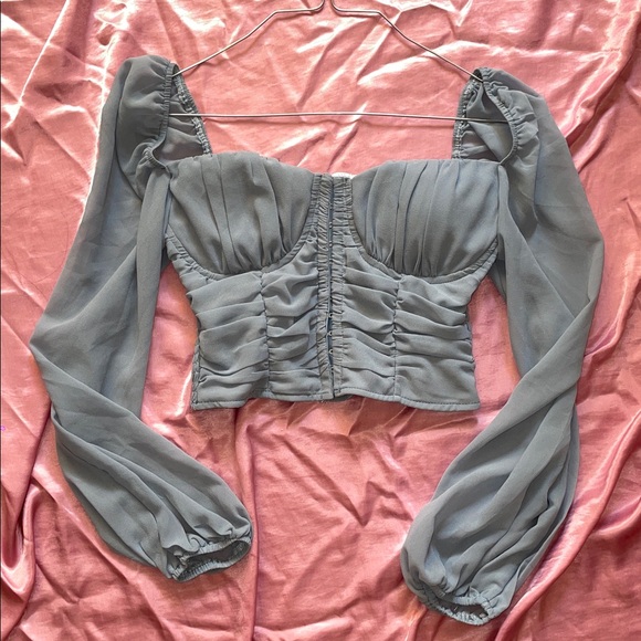 Windsor Tops - Windsor Powder Blue Crop Top 🩵